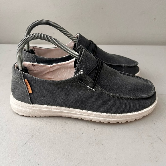Hey Dude Other - Hey Dude Wendy Chambray Off Black Slip On Loafers  Men’s Size 7